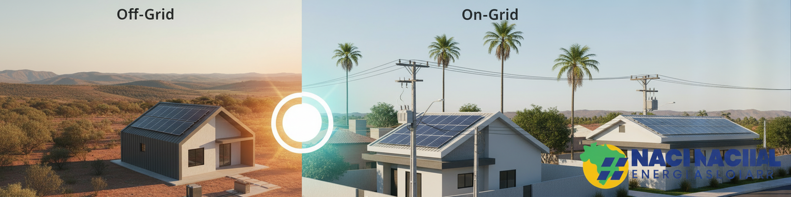 Energia Solar Off-Grid vs. On-Grid: Qual a Melhor Escolha para Seu Imóvel em Goiás? - Nacional Energia Solar