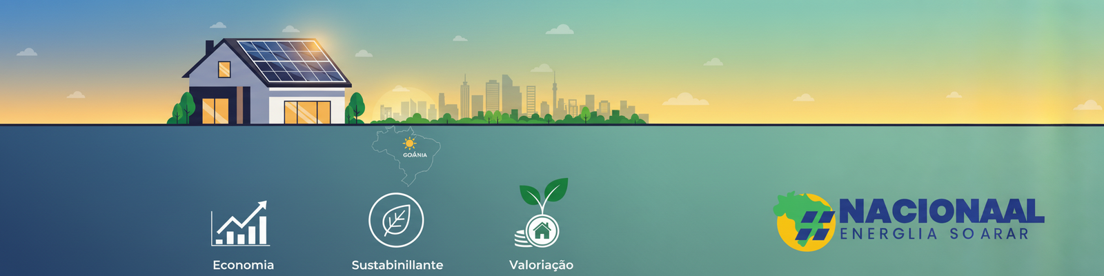 Energia Solar Residencial: Economia, Sustentabilidade e Valorização em Goiânia e BR - Nacional Energia Solar